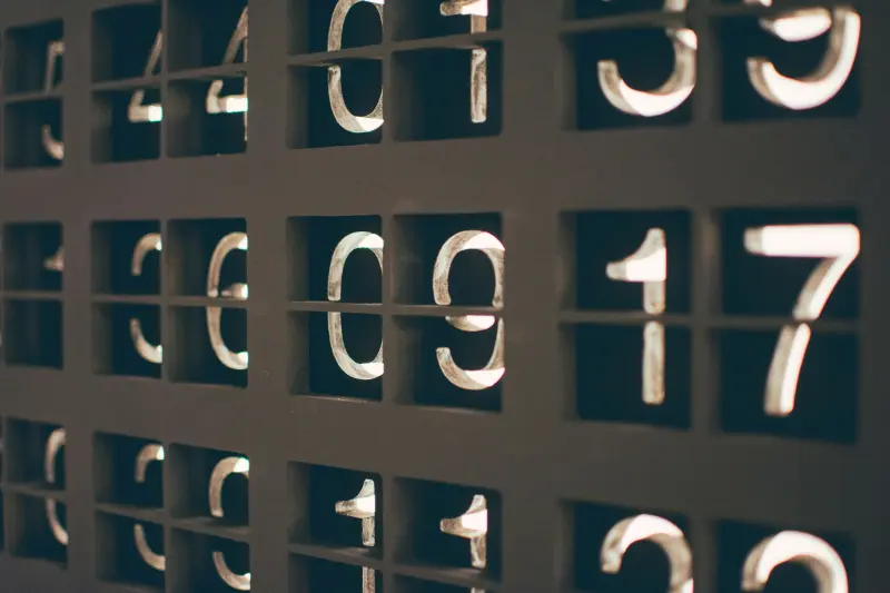 A close up of illuminated numbers on a digital display